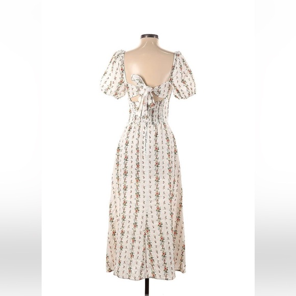 Reformation Denver linen midi dressing heath poppyseed - Picture 8 of 9